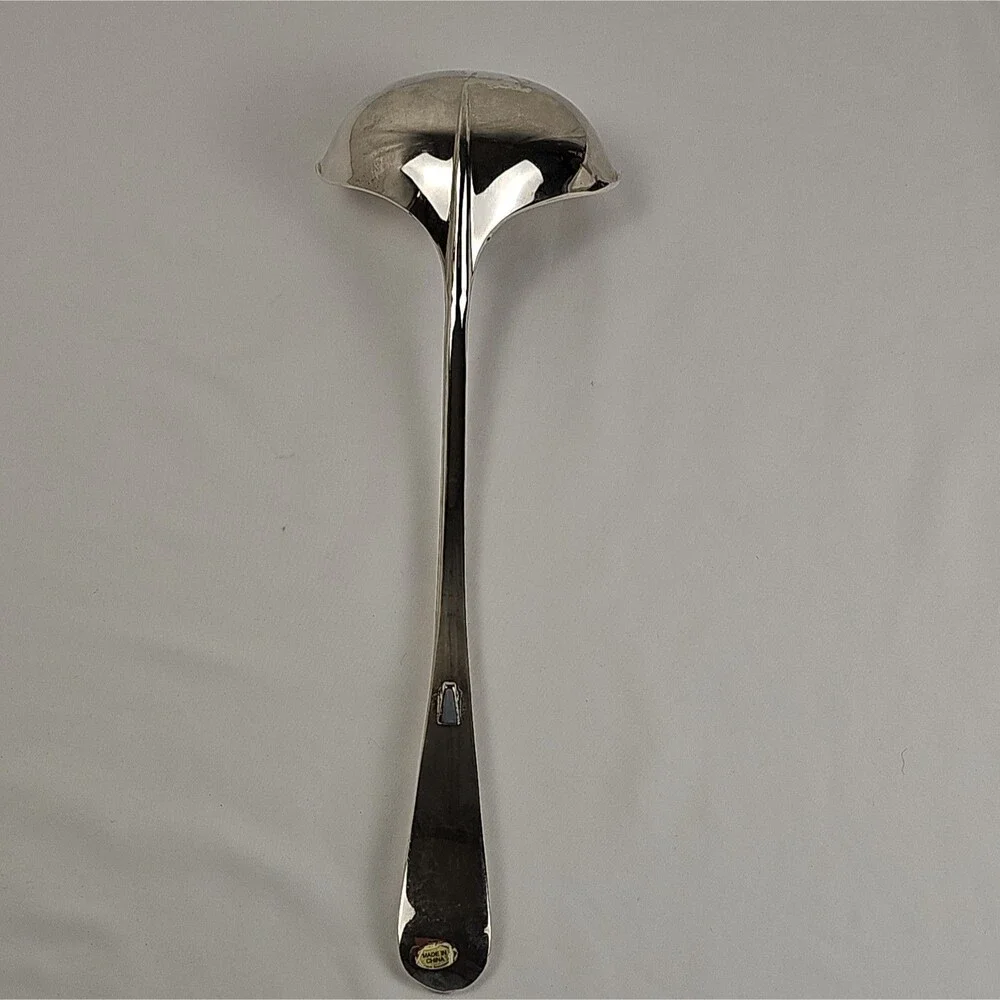 Vintage Silver Plate Serving Ladle Large Soup Gravy Punch Ladle Unbranded